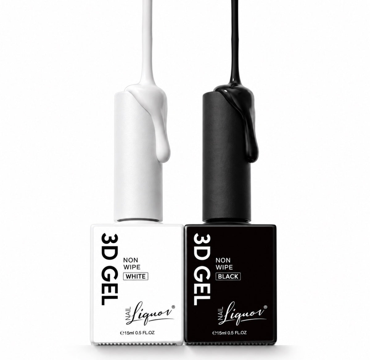 3D Nail Art Gel in a Bottle – Black & White
