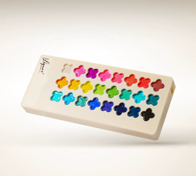 24 Colour Jelly Pat Pat Gel Palette – Translucent Nail Art Gels
