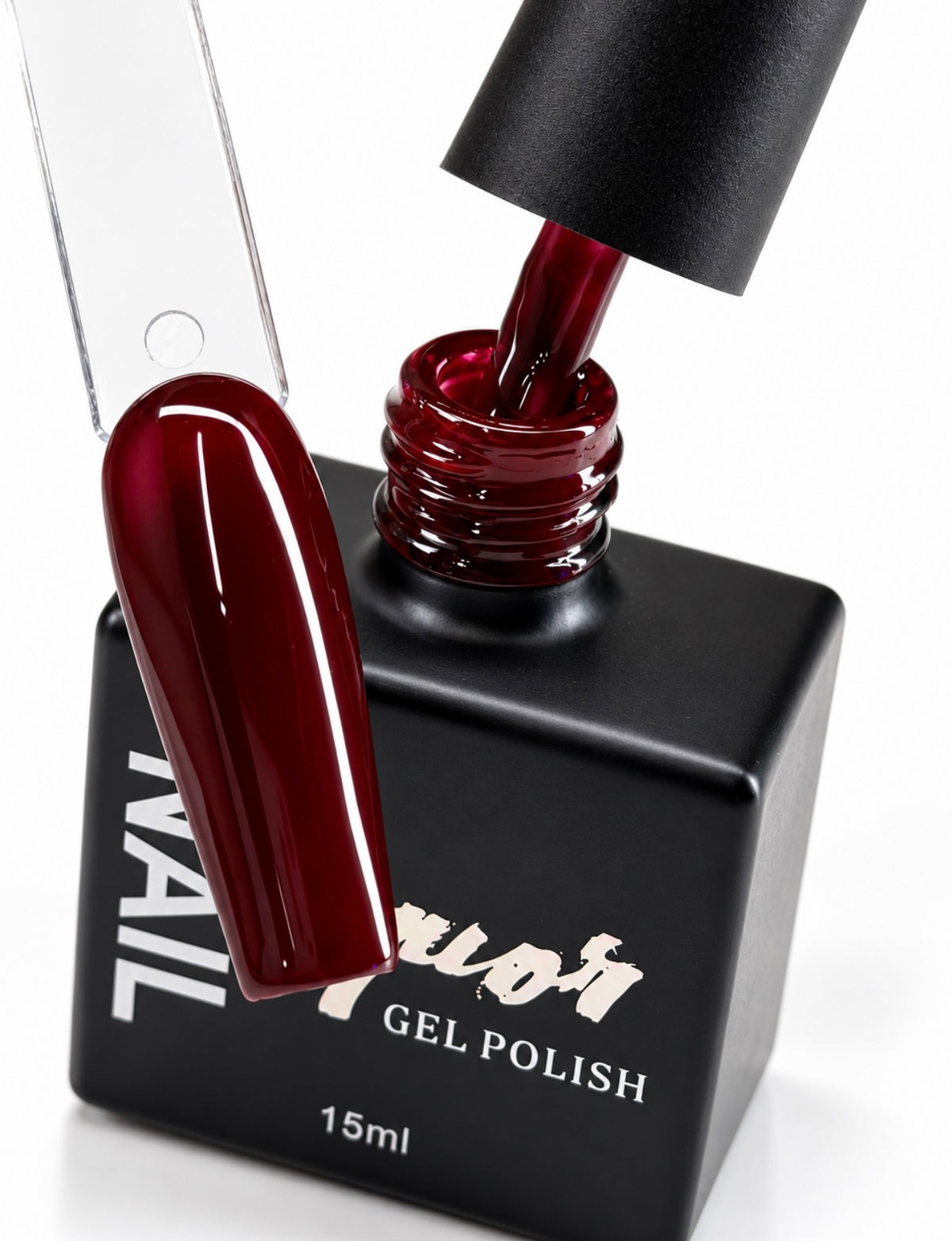 Black Cherry Merlot Gel Polish | Deep Burgundy Red Nail Colour