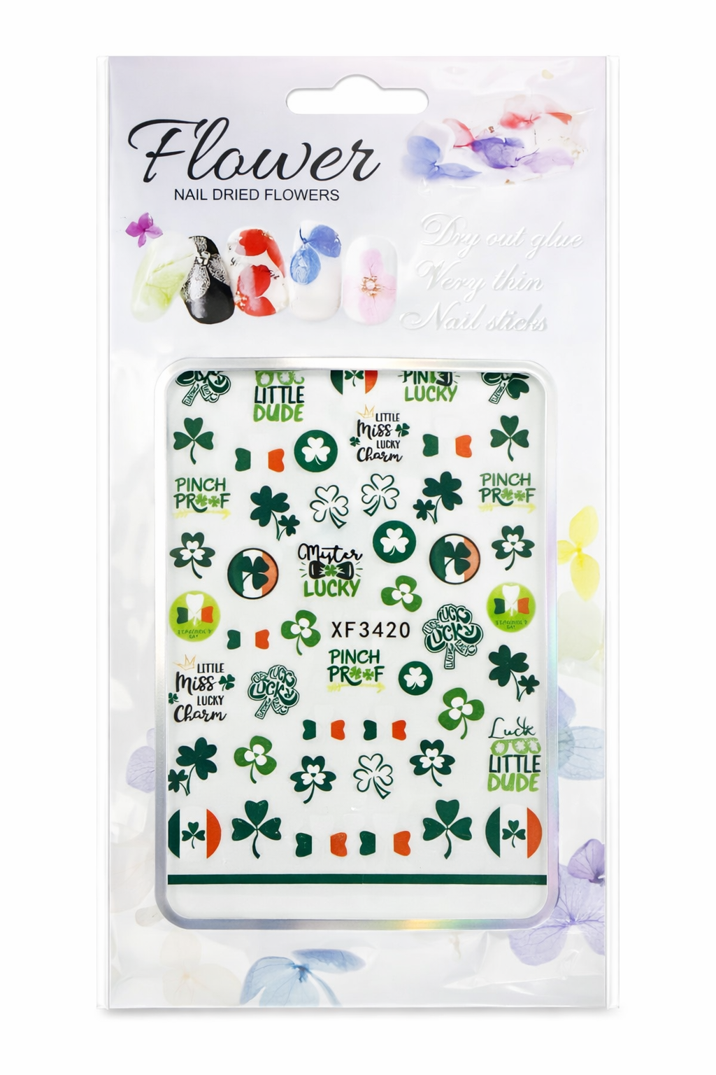 St Patrick’s Day Nail Stickers – Shamrock & Lucky Charms Nail Decals