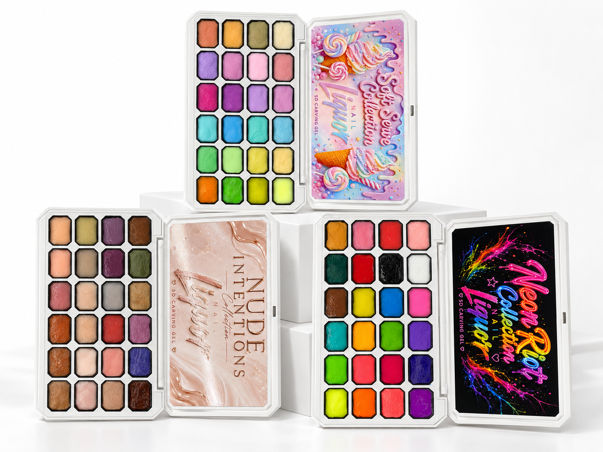 Nail Liquor 5D Carving Gel Palette – 24 Colours