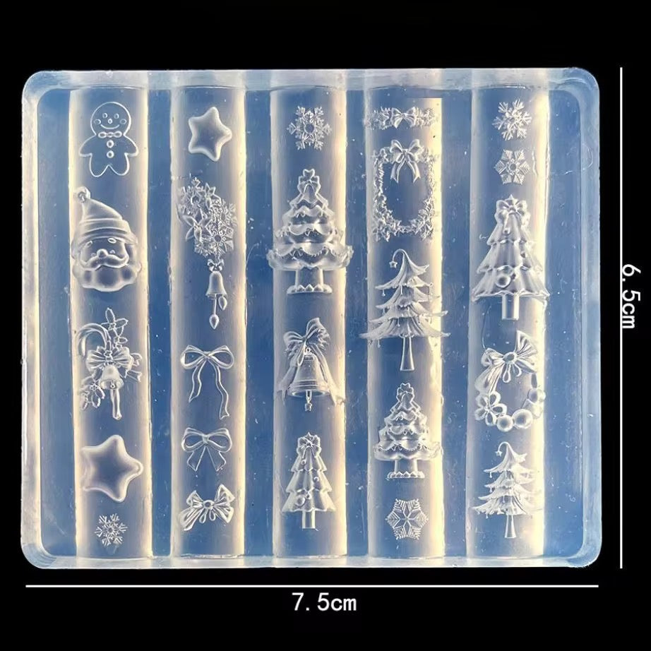 3D UV Silicone Mold - Christmas Designs