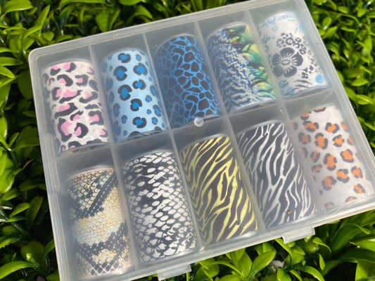 Animal print foil - pack 5