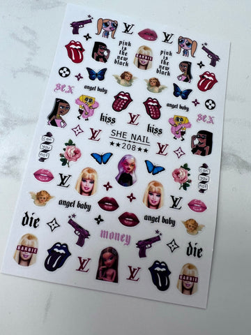 Gangster Barbie - Nail Stickers