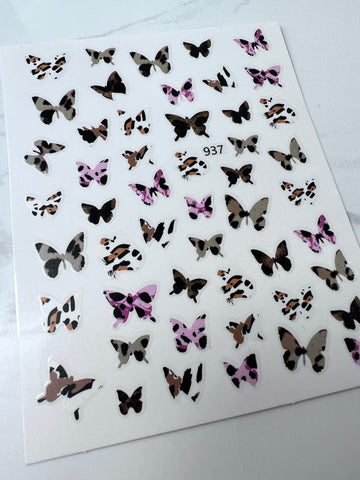 Leopard Butterfly - Nail Stickers