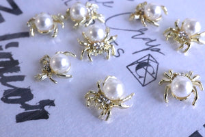 Pearl Spider Charms