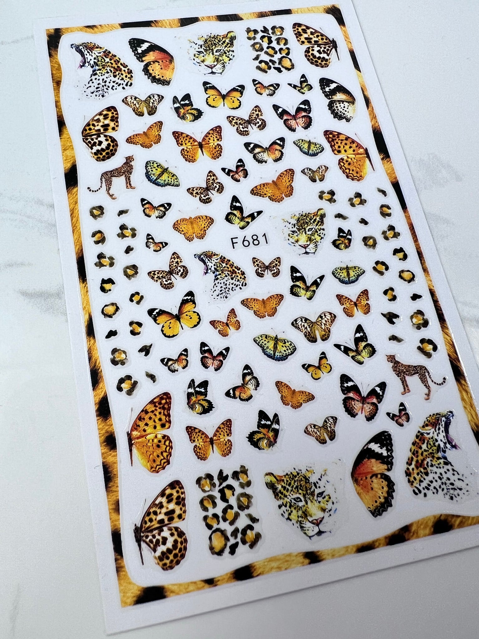 Leopard butterfly #2 - Nail Stickers
