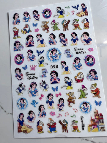 Snow White & 7 Dwarf Stickers