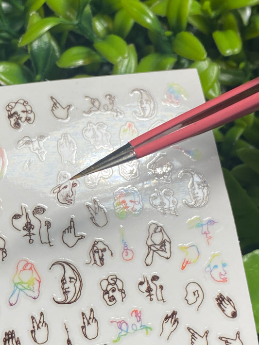 Abstract Nail Stickers