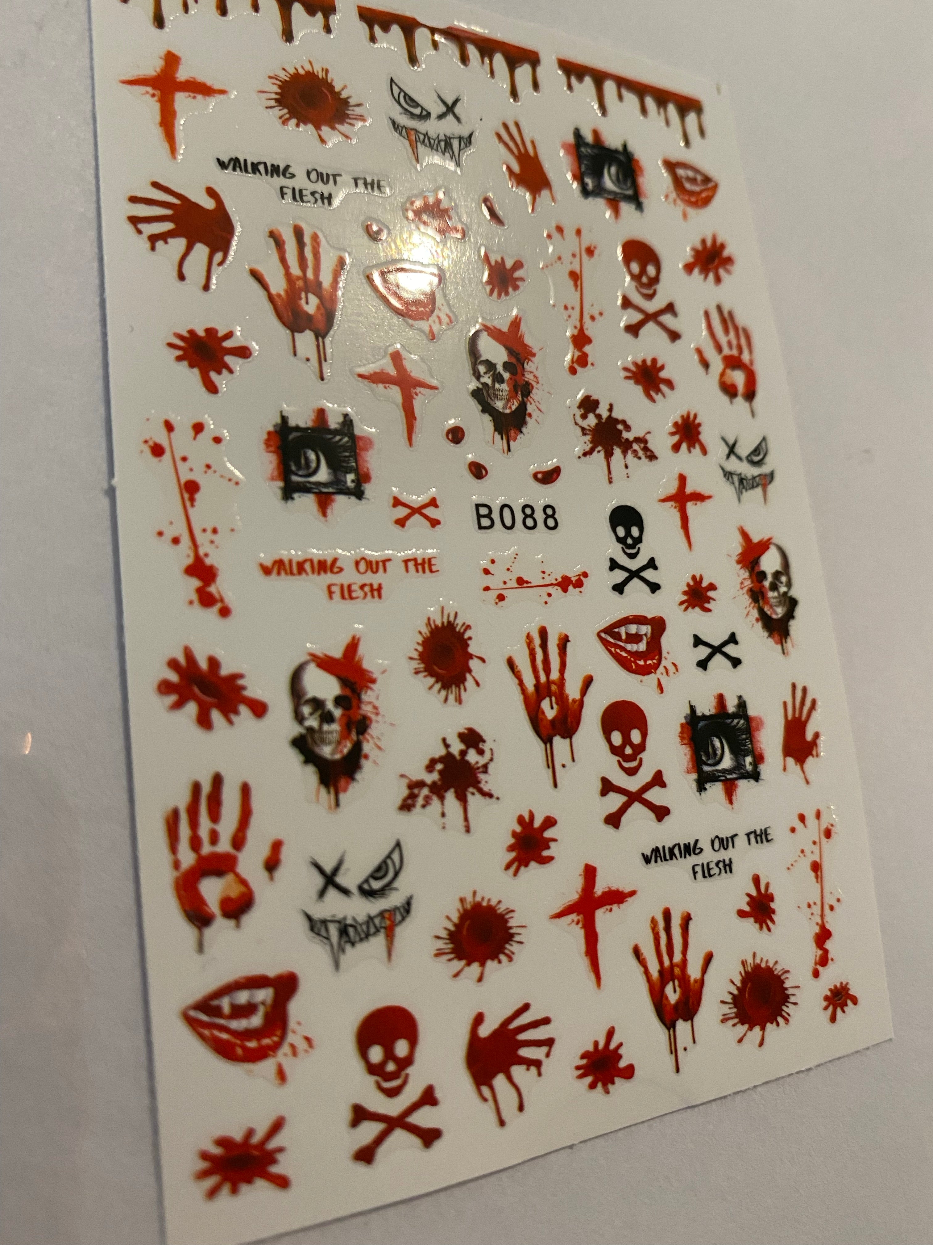Blood Graffit Sticker Blood splatter Stickers – Cut The Crap - Nail Supplies