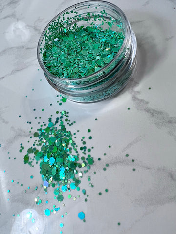 Pastel Green - Glitter